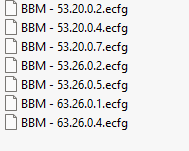 BBM ecfg files